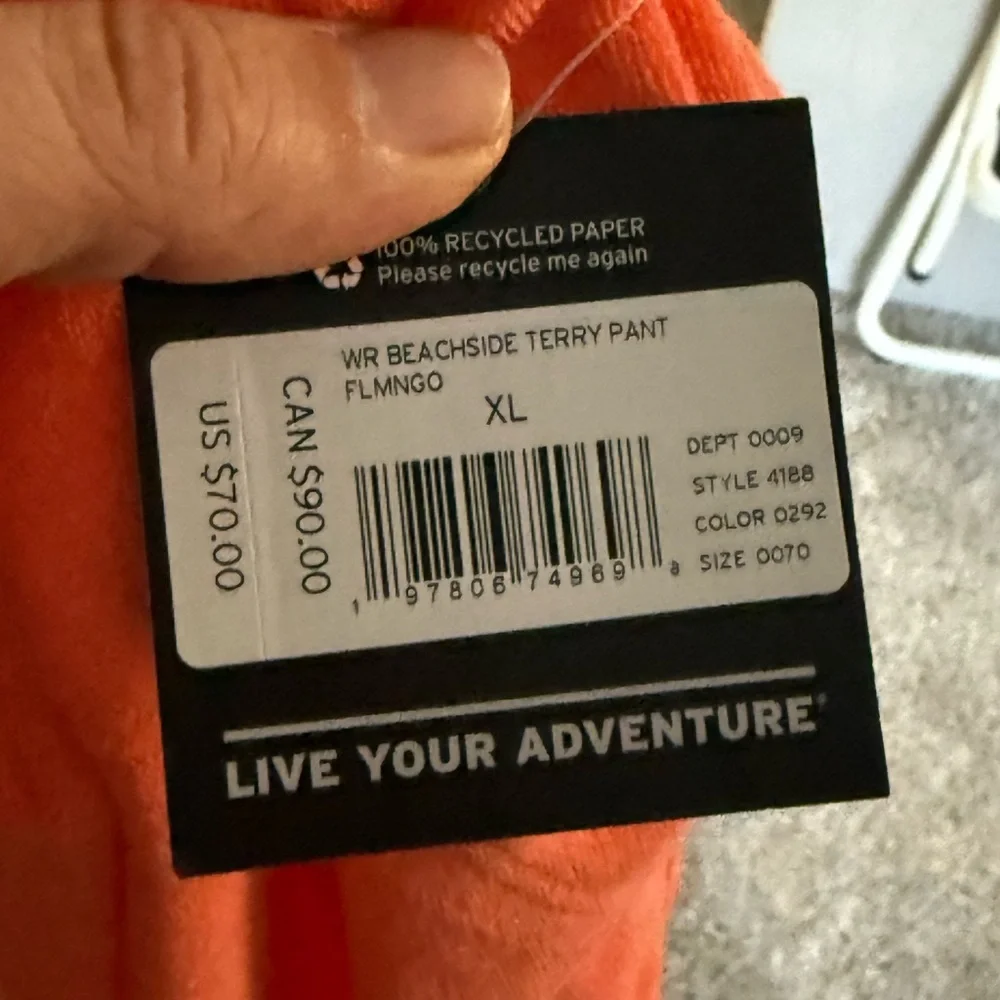 Women’s XL brand new with tags beachside terry pants Eddie Bauer - Picture 4 of 5